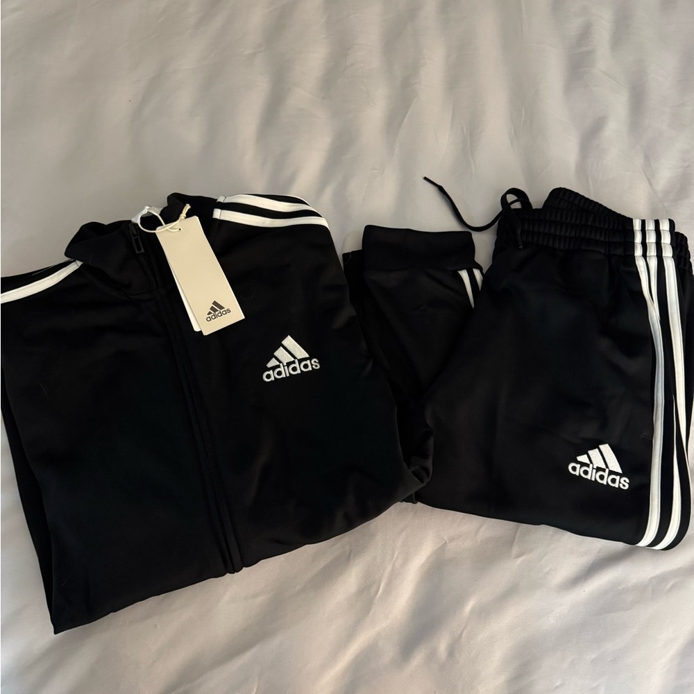 Adidas Black Leggings with Iconic Three Stripes